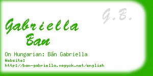 gabriella ban business card
